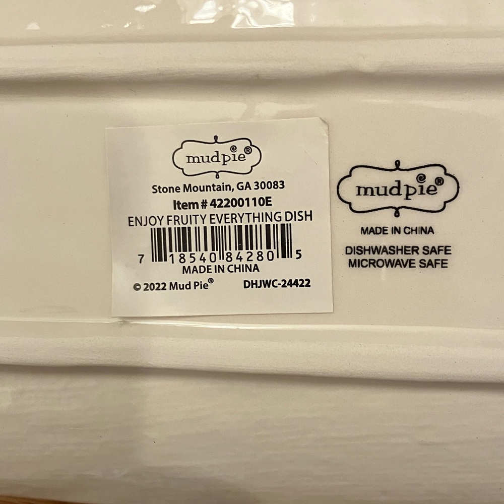 Mud Pie Lemon Floral Platter 9 1/2 x 4 1/4 NWT - Picture 7 of 8